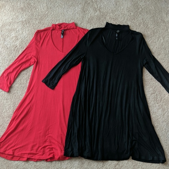 Two Brand New Choker Swing Dresses With Pockets